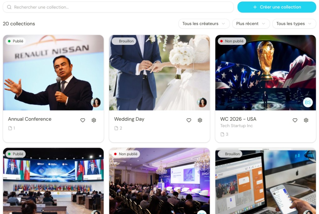 Interface HubGrid — espace de travail
